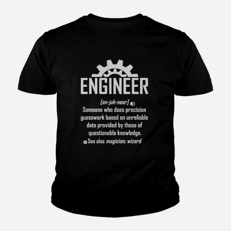 Ingenieur Definition Humor Grafik Kinder Tshirt – Schwarz