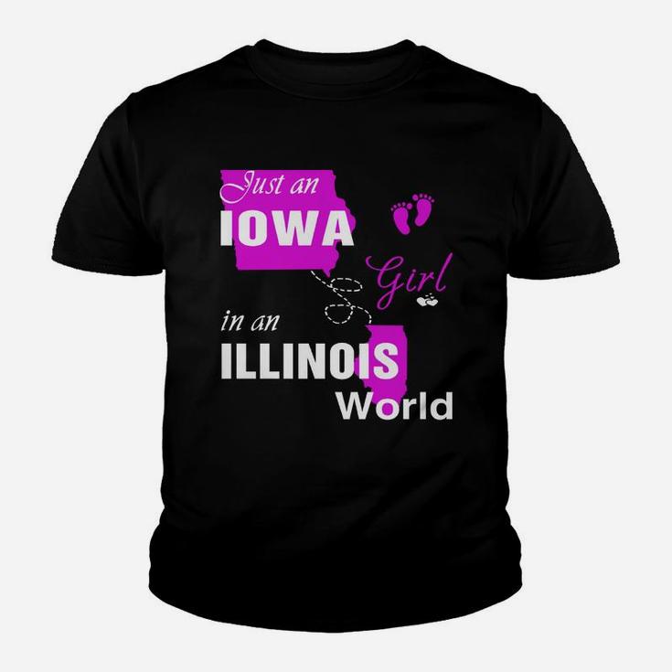 Iowa Girl In Illinois Shirts,iowa Girl Tshirt,illinois Girl T-shirt,illinois Girl Tshirt,iowa Girl In Illinois Shirts,illinois Girl Hoodie Kid T-Shirt