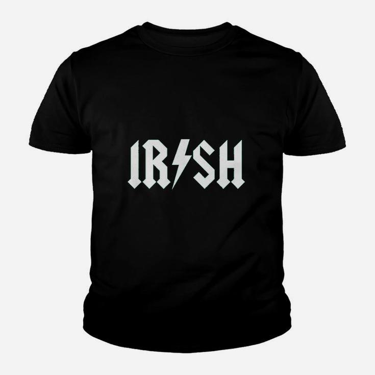 Irish Rockstar Funny Saint Patricks Day Shamrock St Clover Shenanigans Kid T-Shirt