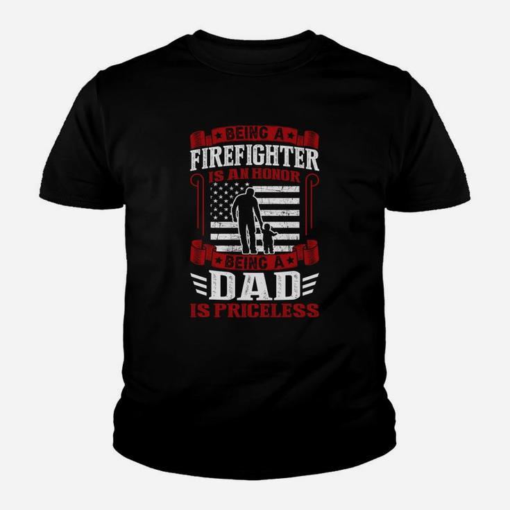 Is An Honor To Be A Firefighter Dad Jobs Gifts Kid T-Shirt