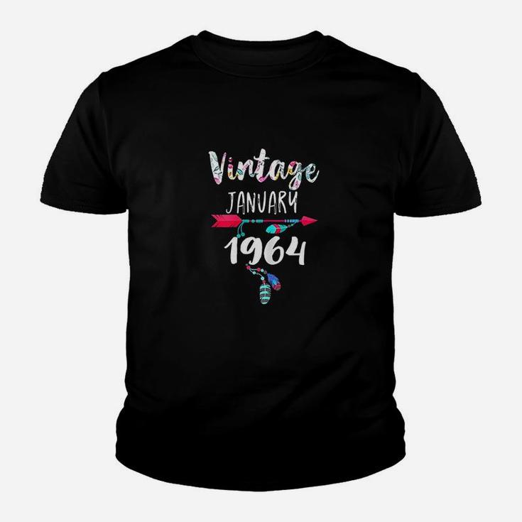 January Girls 1964 Birthday Gift 58thears Vintage Since 1964  Kid T-Shirt