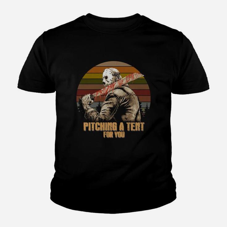 Jason Friday The 13th Pitching A Tent For You Vintage Shirt Kid T-Shirt
