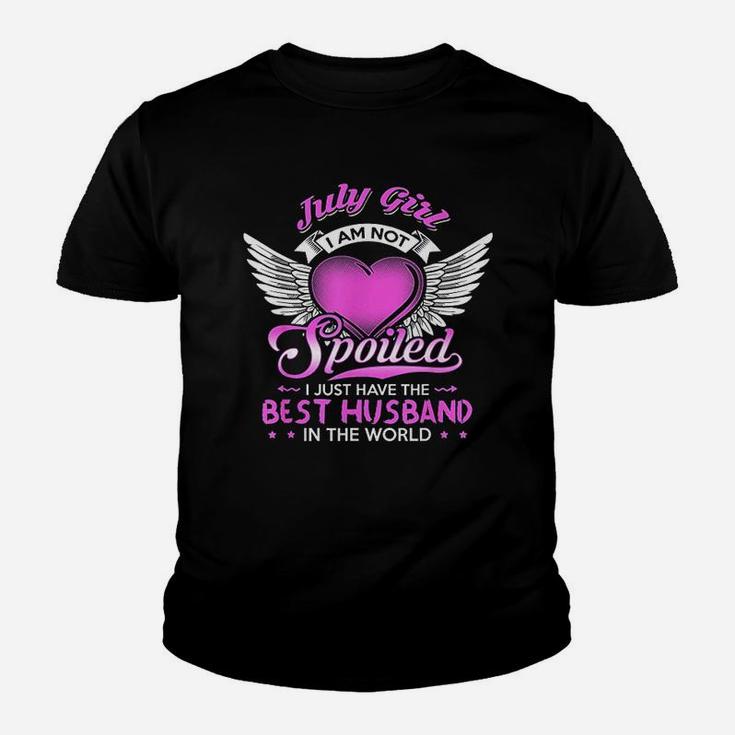 July Girl I Am Not Spoiled I Just Have The Best Husband Kid T-Shirt