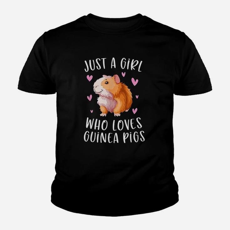 Just A Girl Who Loves Guinea Pigs Funny Cavy Gifts For Girls Kid T-Shirt