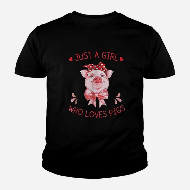 Just A Girl Who Loves Pigs Pig Lover Gifts Kid T-Shirt