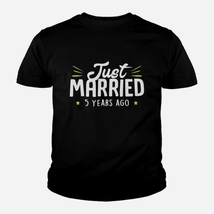Just Married 5 Years Ago Matching Marriage Couples T-shirts Youth T-shirt