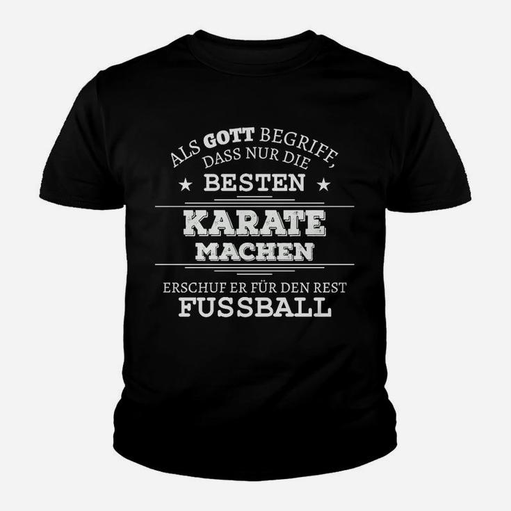 Karate vs. Fußball Lustiges Kinder Tshirt, Humorvolles Spruch-Design