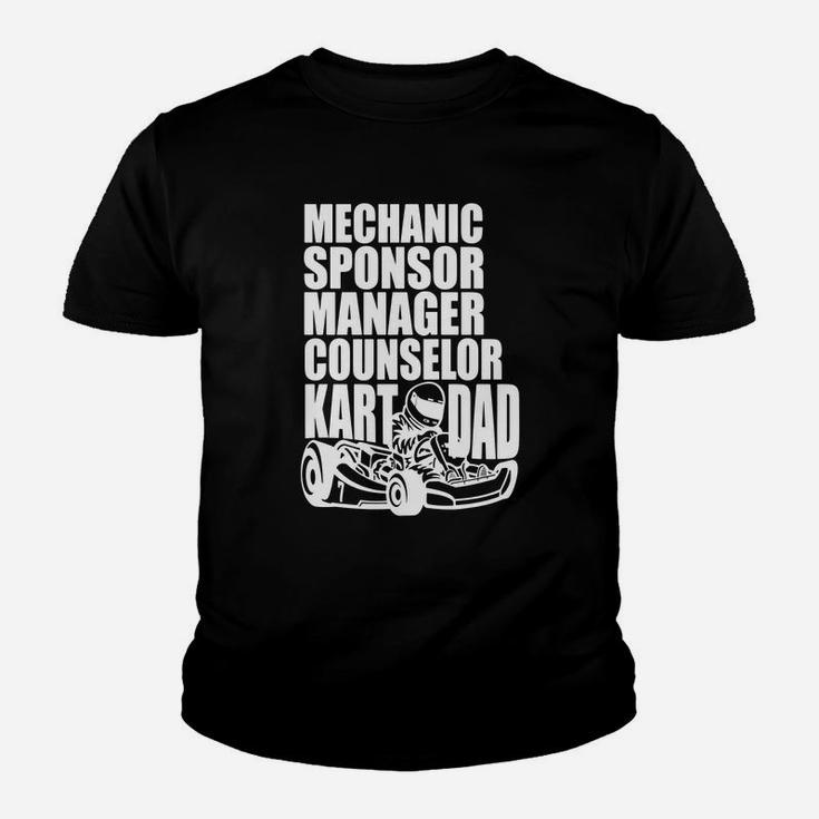 Karting Dad Shirt | Mechanic Sponsor Manager Counselor Kart Kid T-Shirt
