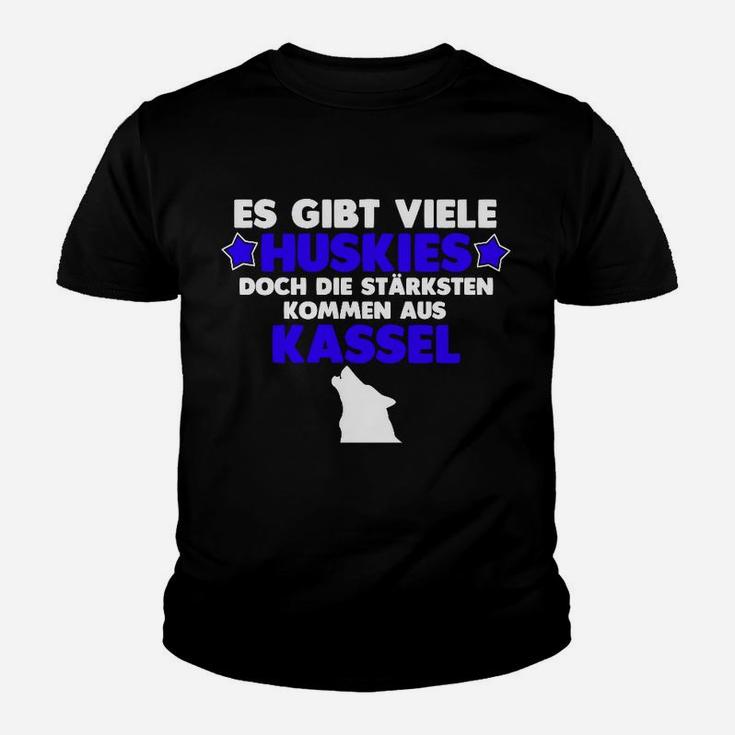 Kassel Huskies Fan Kinder Tshirt: Stärkste Huskies Spruch - Schwarz