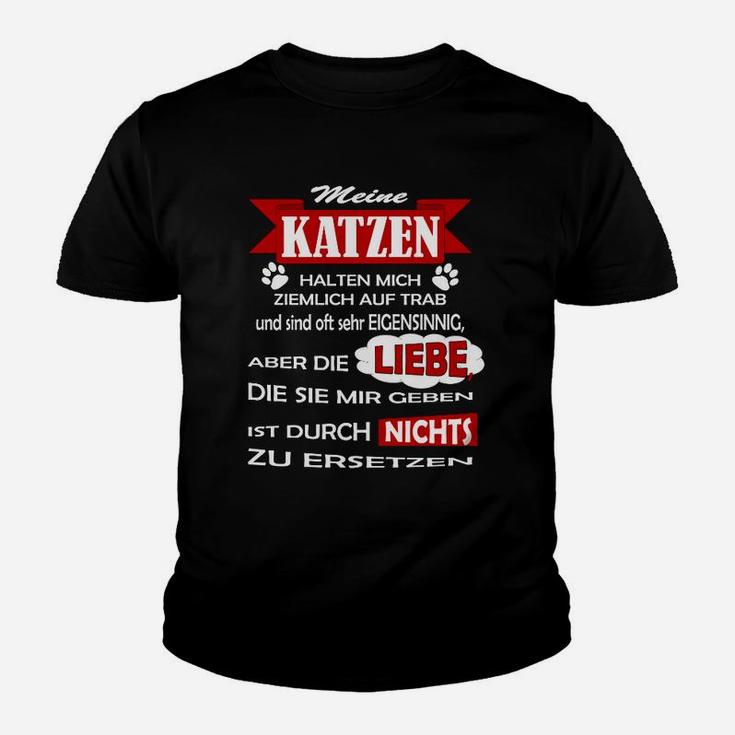 Katzen Liebe Unersetzlich Kinder T-Shirt