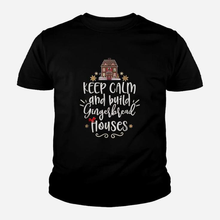 Keep Calm And Build Gingerbread Houses Cute Gift Kid T-Shirt