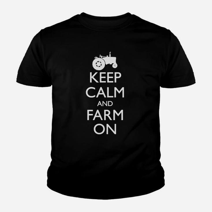 Keep Calm And Farm On Kid T-Shirt
