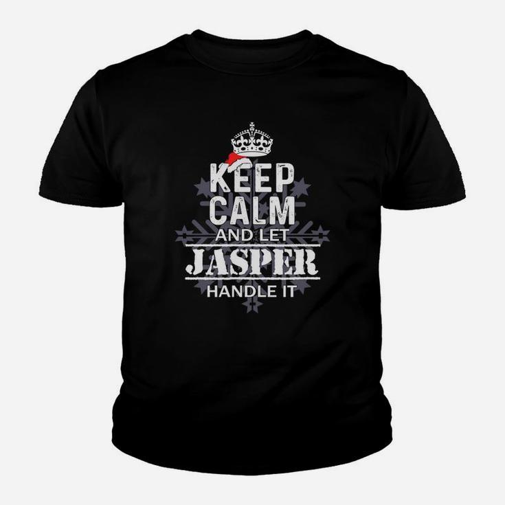 Keep Calm And Let Jasper Handle It Christmas Name Shirt Kid T-Shirt