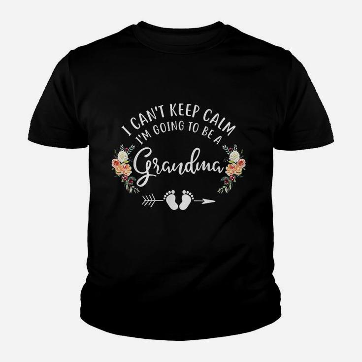 Keep Calm I Am Going To Be A Grandma Flower Kid T-Shirt