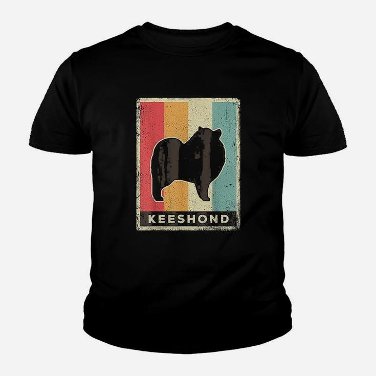 Keeshond Dog Retro Vintage Gift Kid T-Shirt