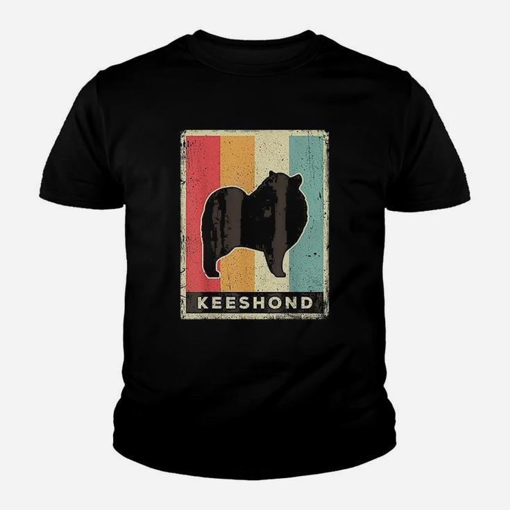 Keeshond Dog Retro Vintage Kid T-Shirt