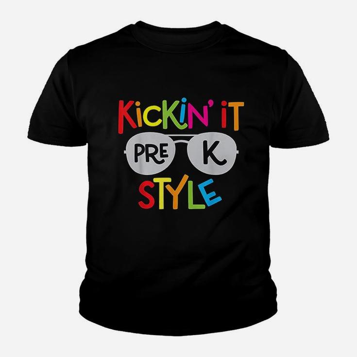 Kickin It Prek Style Kids Back To School Teacher Kid T-Shirt