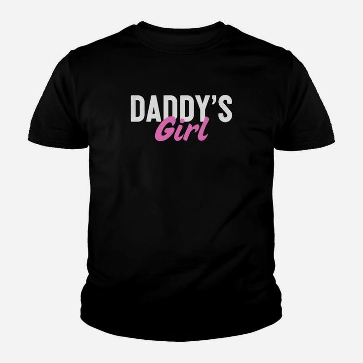 Kids Daddys Girl Pink Text Kids Fathers Day Premium Kid T-Shirt