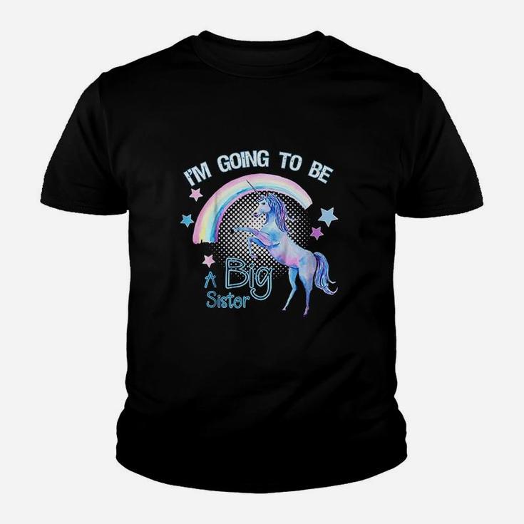 Kids Girls Unicorn I Am Going To Be A Big Sister For Kids Kid T-Shirt