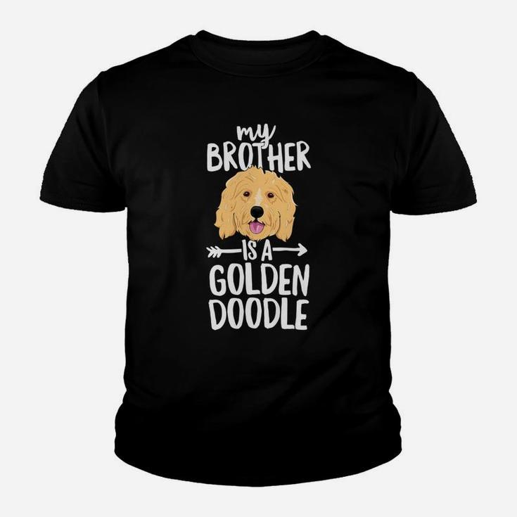Kids My Brother Is A Goldendoodle Boy Girl Dog Family Kid T-Shirt