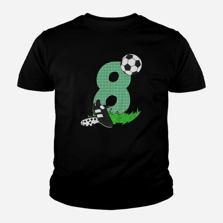 Kindergeburtstags 8 Jahre Fussball 8 Geburtstag Kinder T-Shirt