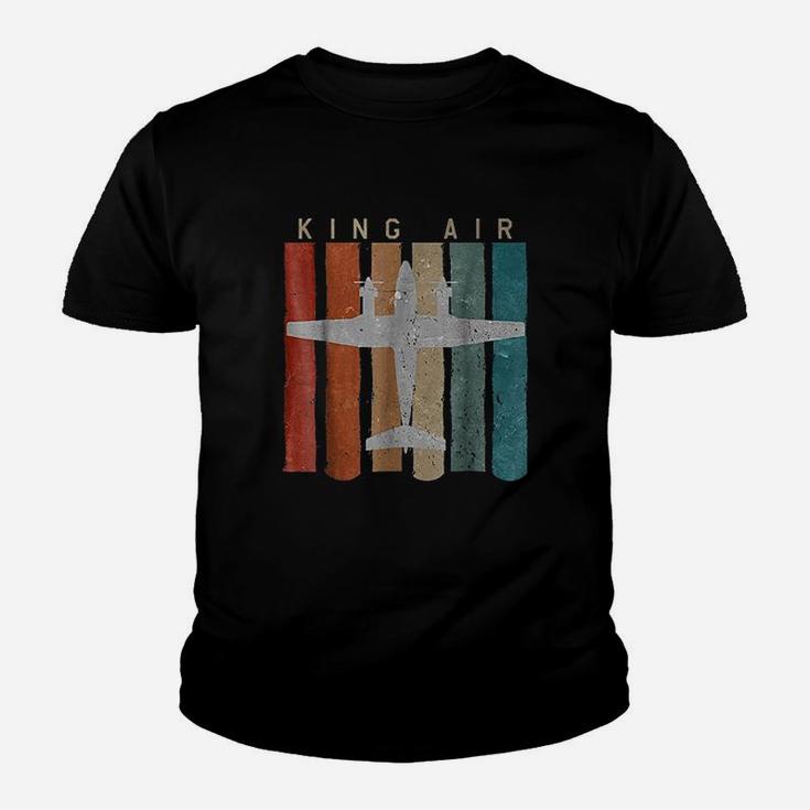 King Air Airplane Vintage Airplane Pilot Kid T-Shirt