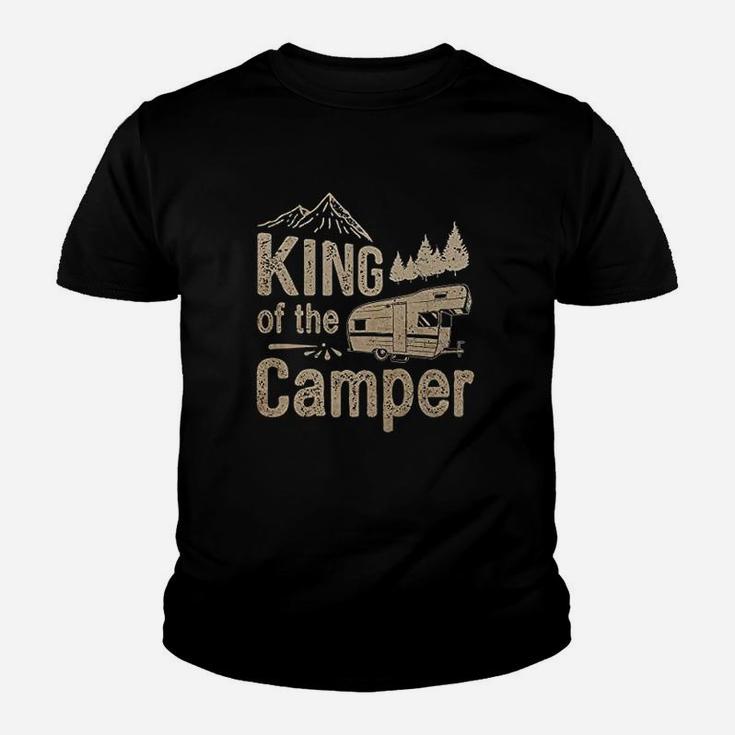 King Of The Camper Nature Lover And Camping Travel Trailer Kid T-Shirt