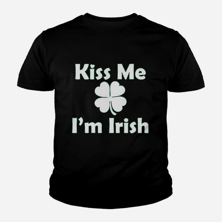 Kiss Me I Am Irish Four Leaf Beer St Patricks Day Kid T-Shirt