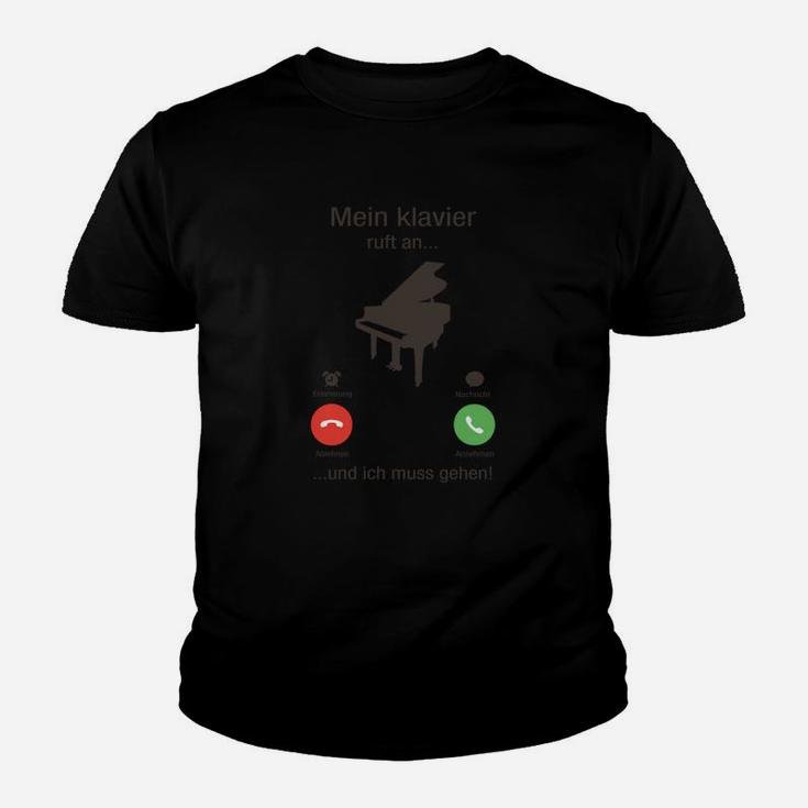 Klavier Spieler Kinder Tshirt Mein Klavier ruft an, Lustiges Musiker Tee