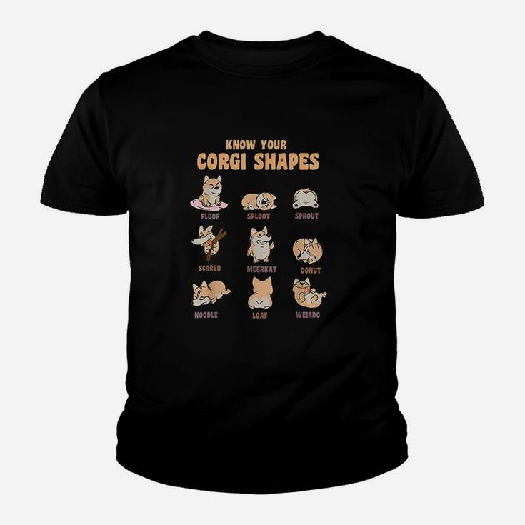 Know Your Corgi Shapes Cute Dog Owner Kid T-Shirt