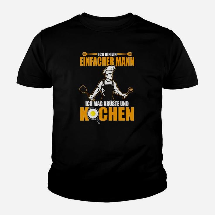 Köche-Motiv Kinder Tshirt Herren, Witziges Kinder Tshirt für Küchenmeister & Grillfans