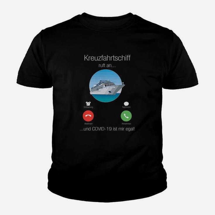 Kreuzfahrtschiff Kinder Tshirt mit Lustigem COVID-19 Spruch, Humorvoll