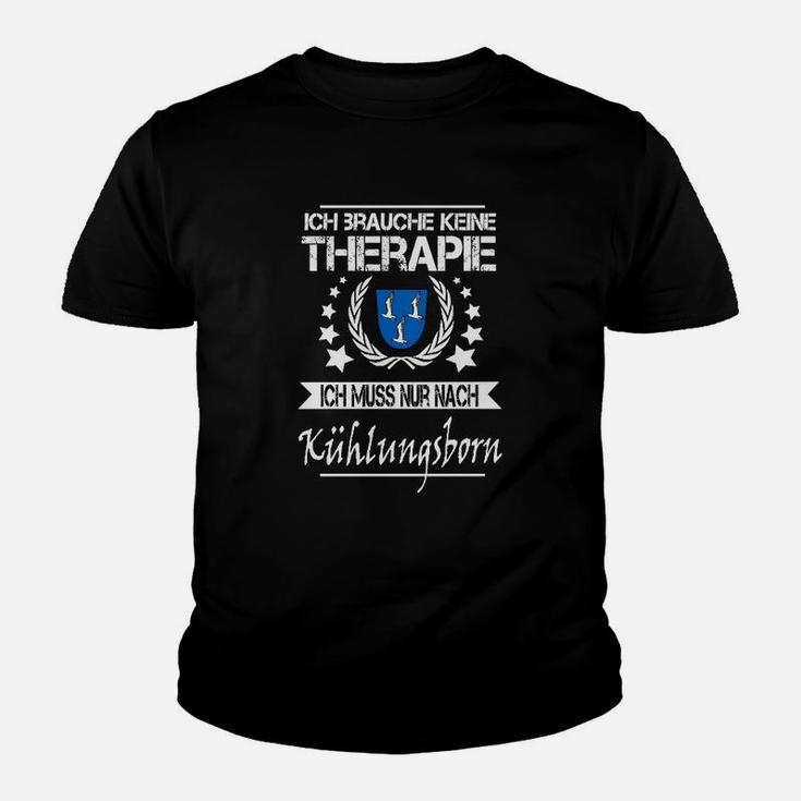 Kühlungsborn Therapie-Ersatz Schwarzes Kinder Tshirt, Entspannungsdesign