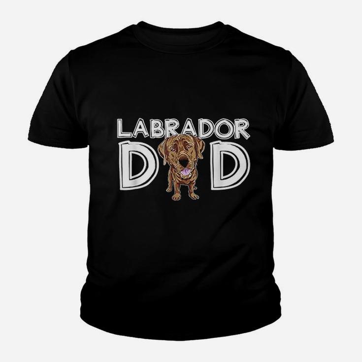 Labrador Dad Chocolate Lab Gift Fathers Day Labrador Kid T-Shirt