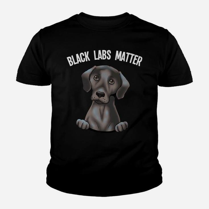 Labrador Retriever Gif Black Labs Matter Dog Lover Kid T-Shirt