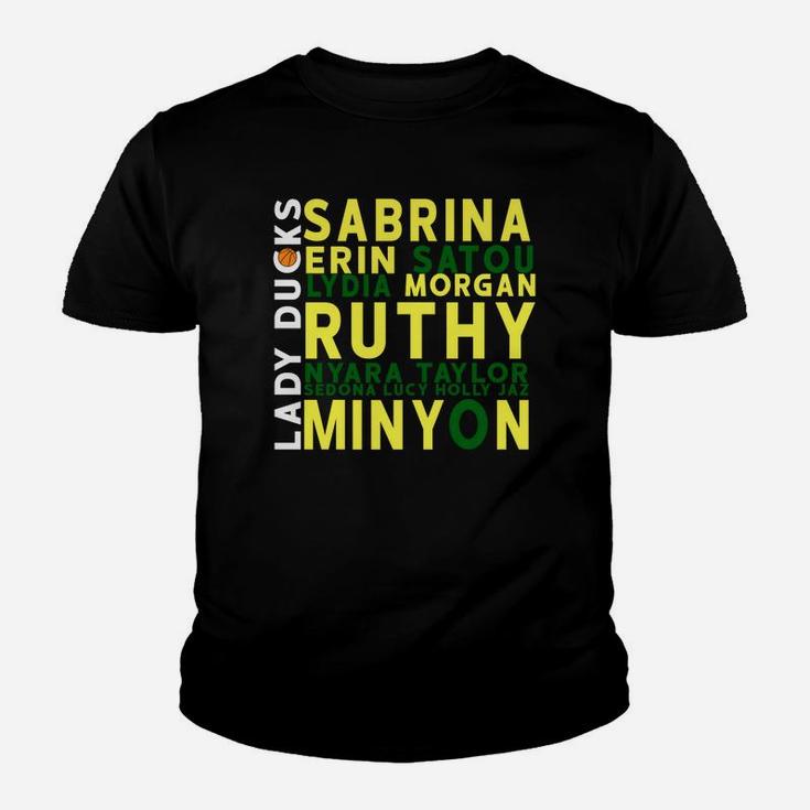 Lady Ducks Sabrina Erin Satou Basketball Player Names T Shirt Youth T-shirt