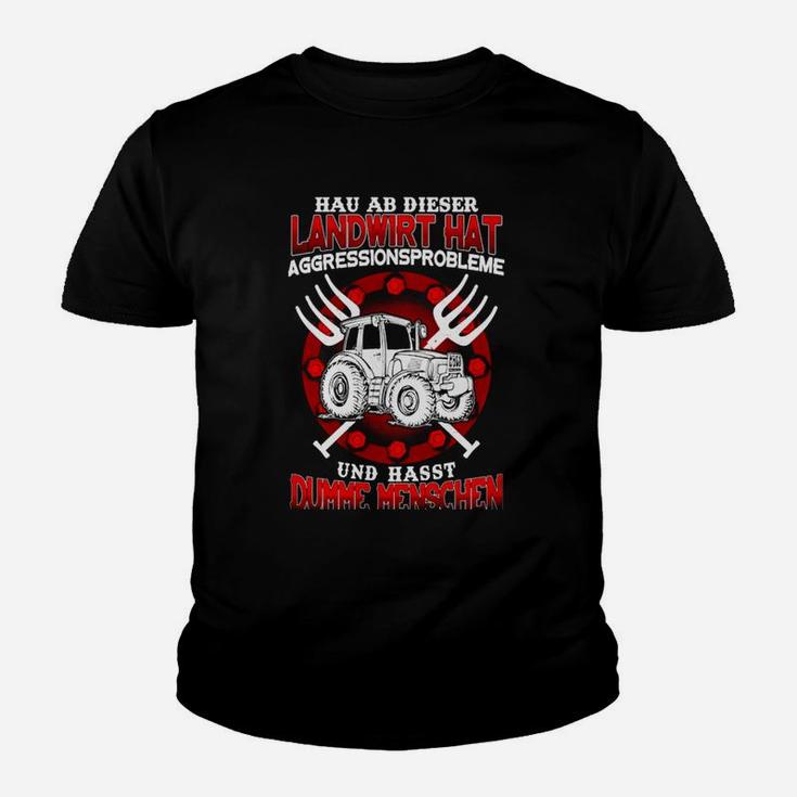Landwirt Aggressionenprobleme Traktor Kinder T-Shirt