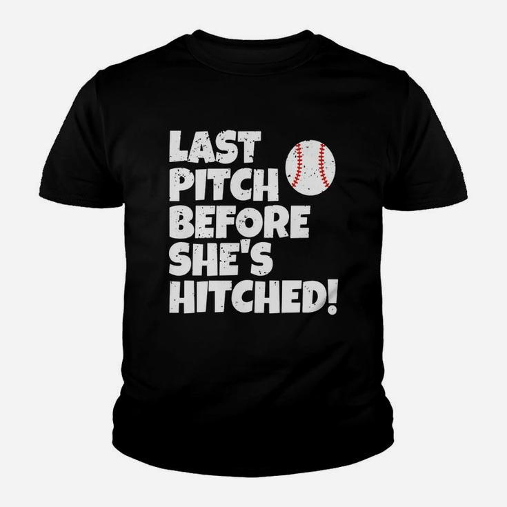 Last Pitch Before She Is Hitched Baseball Bride T Shirt Kid T-Shirt