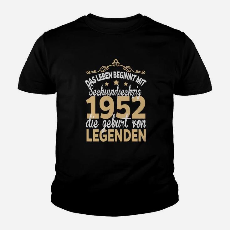 Legenden 1952 Jubiläums-Kinder Tshirt, Ideal zum 70. Geburtstag