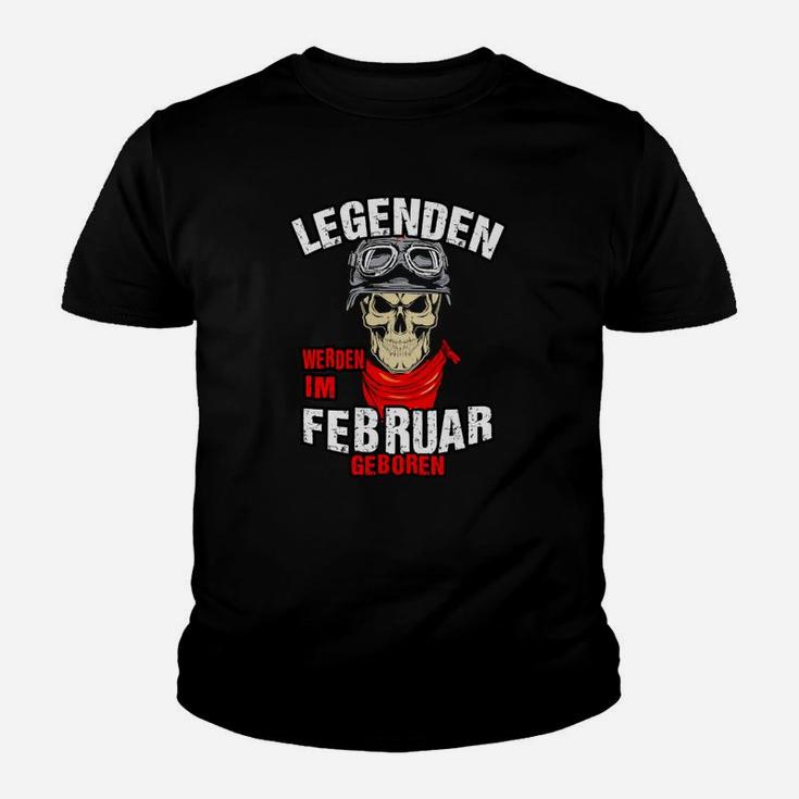 Legenden Geboren im Februar Kinder Tshirt mit Skull-Design