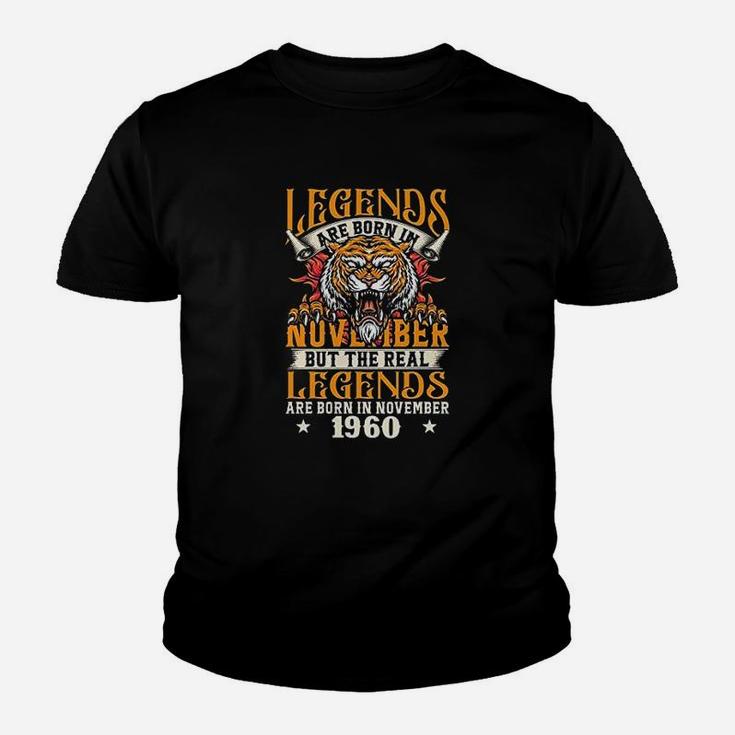 Legends Are Born In November But The Real Legends Are Born In November 1960 Kid T-Shirt