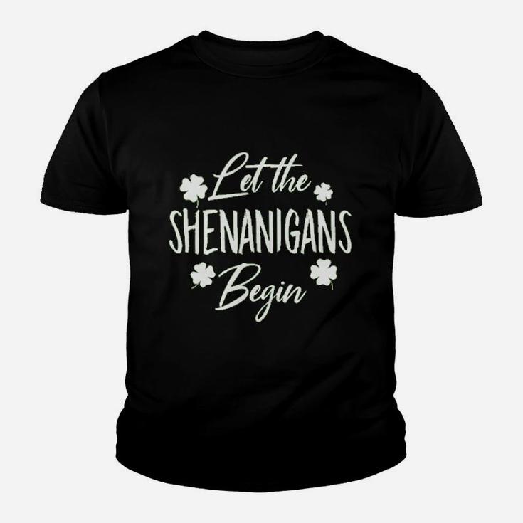 Let The Shenanigans Begin Drinking St Patricks Day Kid T-Shirt
