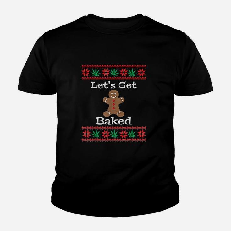 Let's Get Baked Gingerbread Man Cookie Christmas Kid T-Shirt