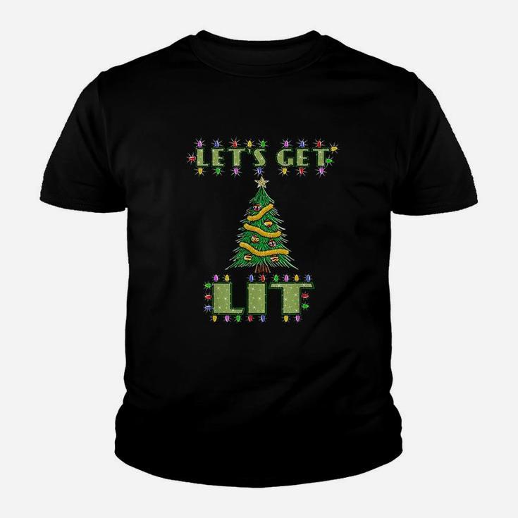 Lets Get Lit Christmas Kid T-Shirt