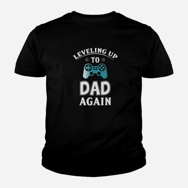 Leveling Up To Dad Again New Dad New Gamer Dad Fathers Day Premium Kid T-Shirt