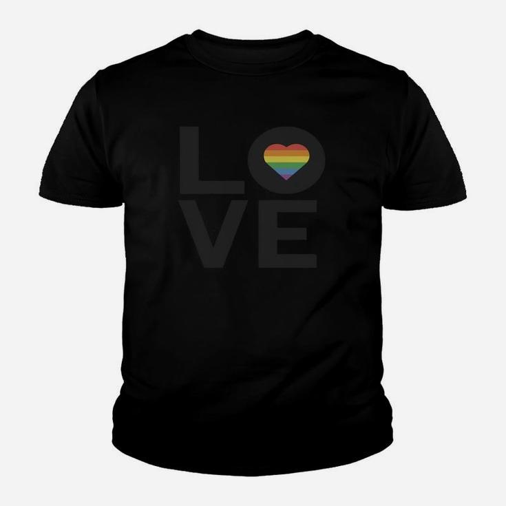Lgbt Rainbow Love T-shirt Gay Lesbian Inspired Rainbow Heart Lgbt Pride Lgbt Youth T-shirt