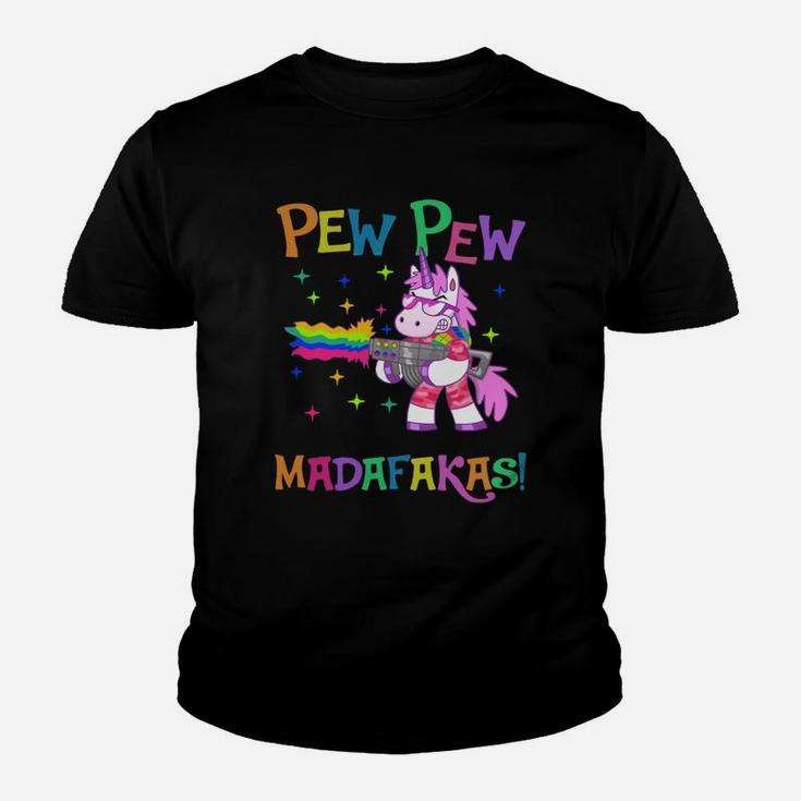 Lgbt Unicorn Pew Pew Madafakas Kid T-Shirt