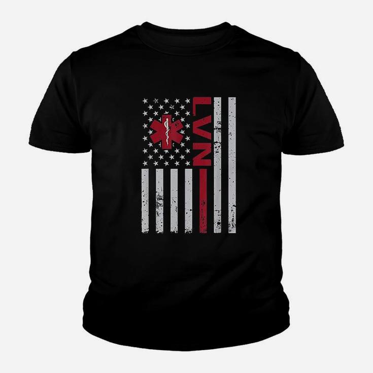 Licensed Vocational Nurse Usa Flag Kid T-Shirt