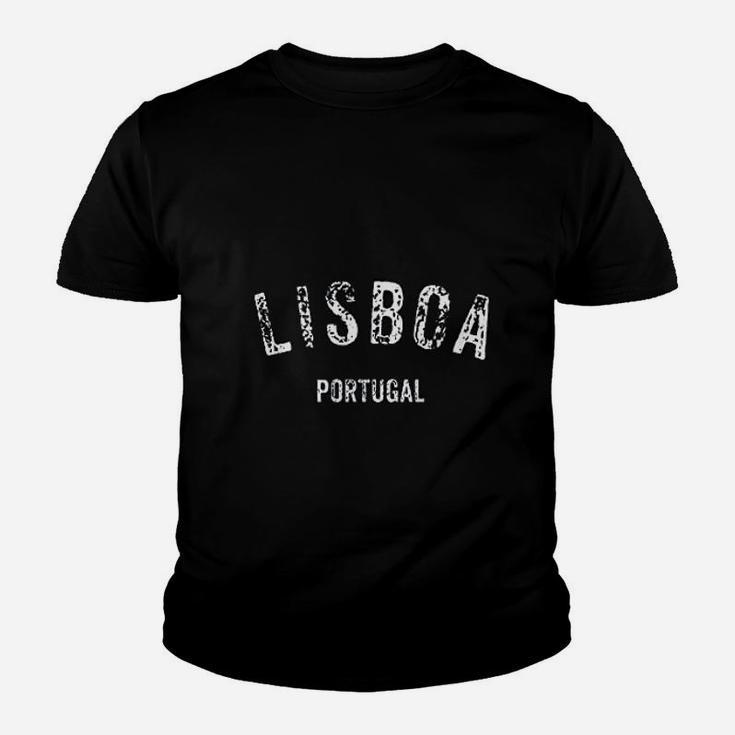 Lisboa Portugal Vintage Distressed Lisbon Travel Souvenir Kid T-Shirt