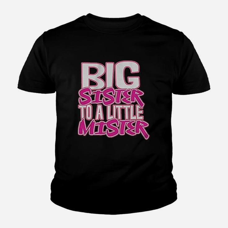 Little Girls Big Sister To A Little Mister Kid T-Shirt